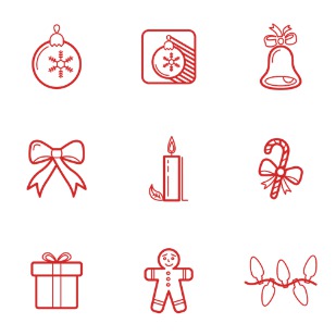 Christmas icon sets preview