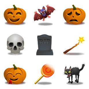 Halloween icon sets preview