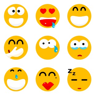 Flat Smiley icon sets preview