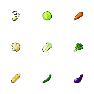 Hide's Vegetable icon sets preview