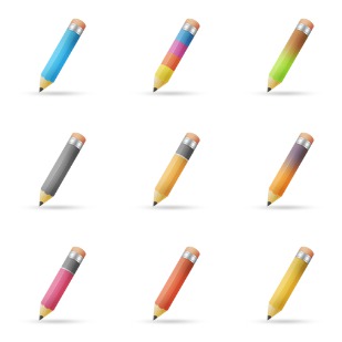 Pencil icon sets preview