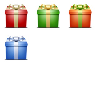 Gifts icon sets preview