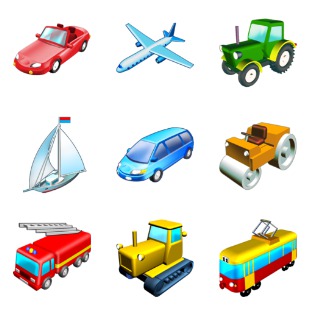 Standard Transport icon sets preview