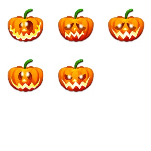 Halloween Emoticons icon sets preview