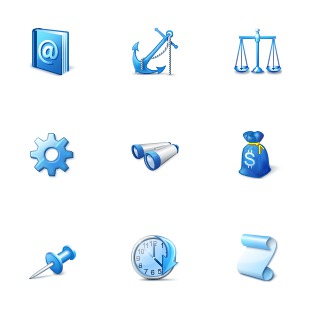 Blue icon sets preview