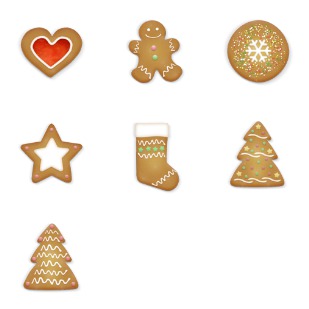 Christmas Cookies icon sets preview