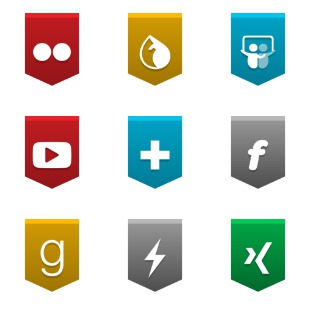 Social Media Bunting 2015 icon sets preview