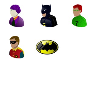 Batman icon sets preview