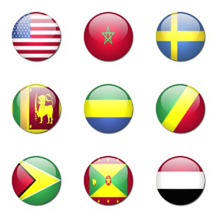 Rounded World Flags icon sets preview