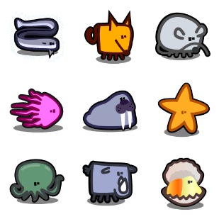 Zootetragonoides 4 icon sets preview