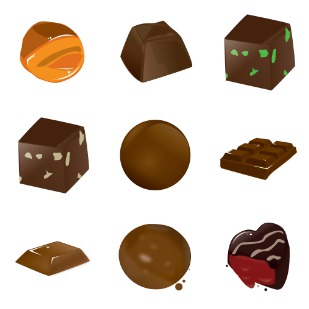 Chocolate icon sets preview