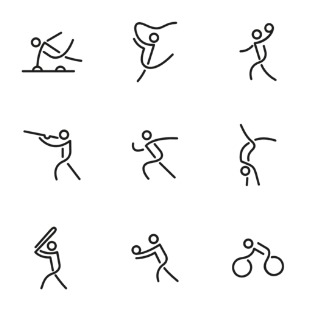 sport symbols icon sets preview