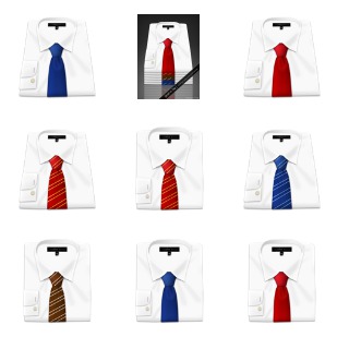 Shirt & Tie icon sets preview