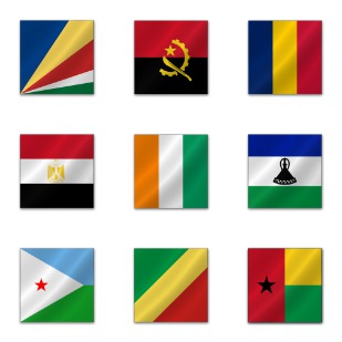 African Flags icon sets preview