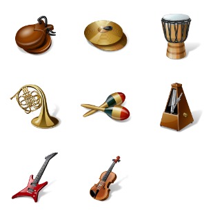 Musical Instruments icon sets preview