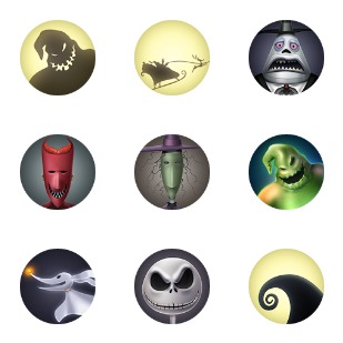 The Nightmare Before Christmas icon sets preview