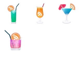 RSS Drink Cocktail Party icon sets preview