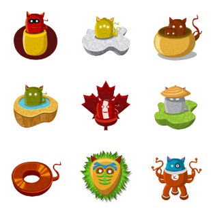 Basket Monsters icon sets preview