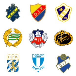 Swedish Football Club icon sets preview