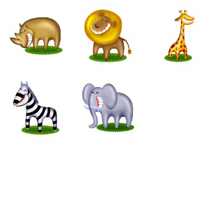 African Pets icon sets preview