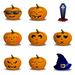 Halloween icon sets preview