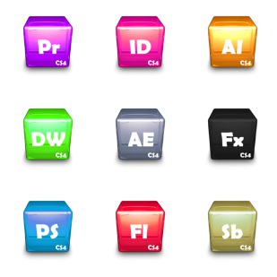 Adobe CS4 Suite icon sets preview