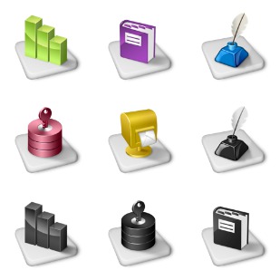 Office Dock icon sets preview