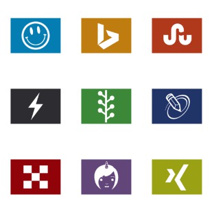 rectangle social media icon sets preview