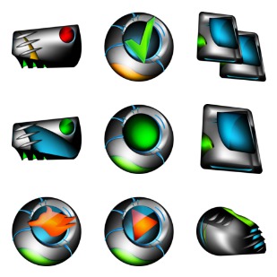 Heavily Brushed icon sets preview