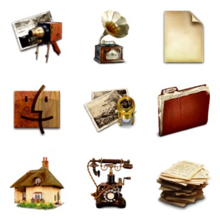 Antique icon sets preview