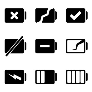 battery status pack icon sets preview