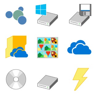 Windows 10 TP Build 10036 Pack icon sets preview