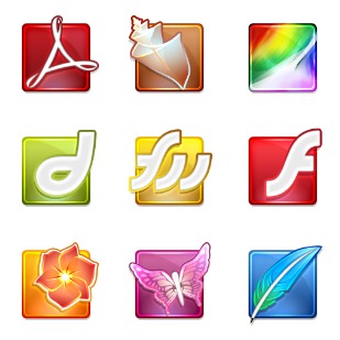 Adobe CS4 icon sets preview