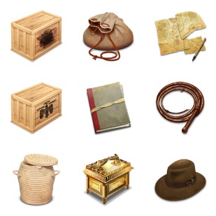 Indiana Jones And The Raiders of The Lost Ark icon sets preview