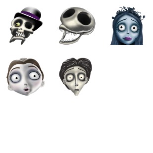 Corpse Bride icon sets preview