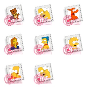 Simpsons Mail icon sets preview