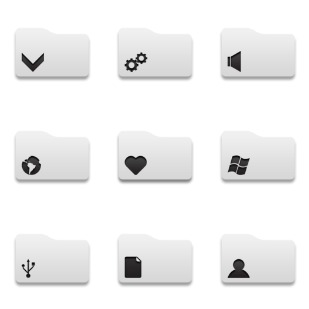 Achromatic Folders icon sets preview