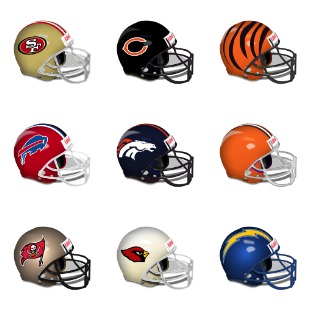 NFL Helmets icon sets preview