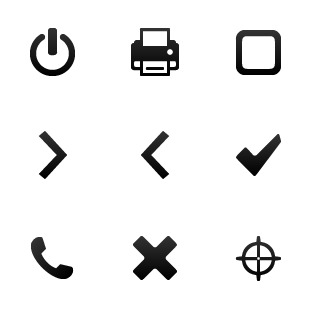 Wireframe mono icon sets preview