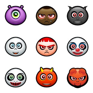 Halloween Avatars (Updated) icon sets preview