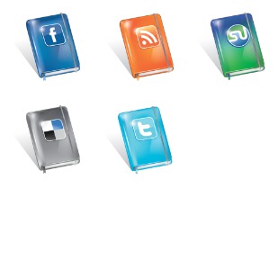 Social Moleskin icon sets preview