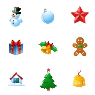 Christmas icon sets preview