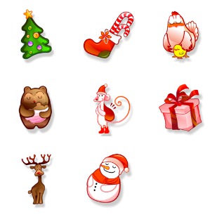 Happy Xmas icon sets preview