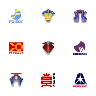 Wipeout 2097 Team Craft icon sets preview