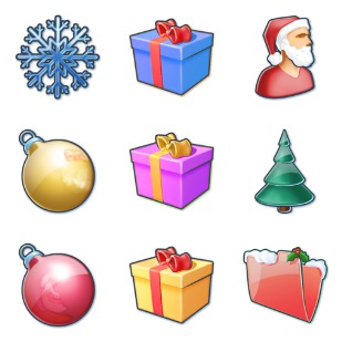 Xmas icon sets preview