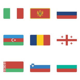 Europe Flag icon sets preview