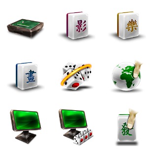 Mahjong icon sets preview