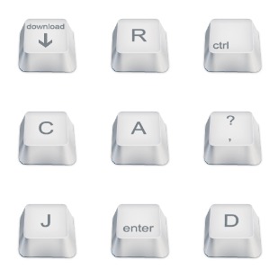 Keyboard keys icon sets preview