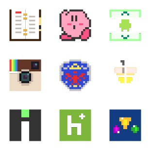 Simply 8-bits #6 icon sets preview