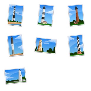 NC Lighthouses icon sets preview